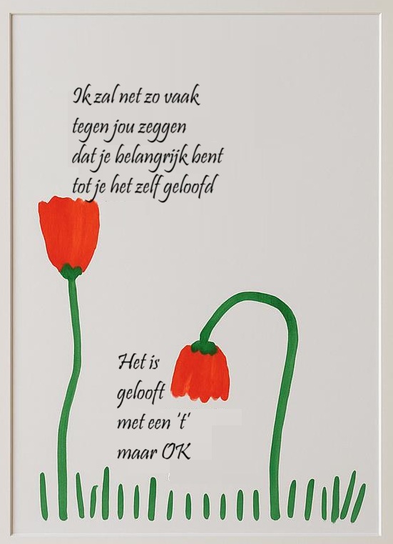 Illustratie met twee bloemen
